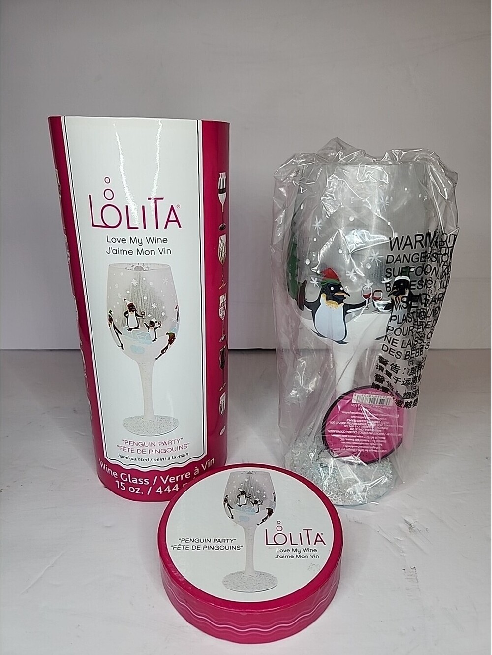 Lolita Love My Wine Glass Penguin Party New